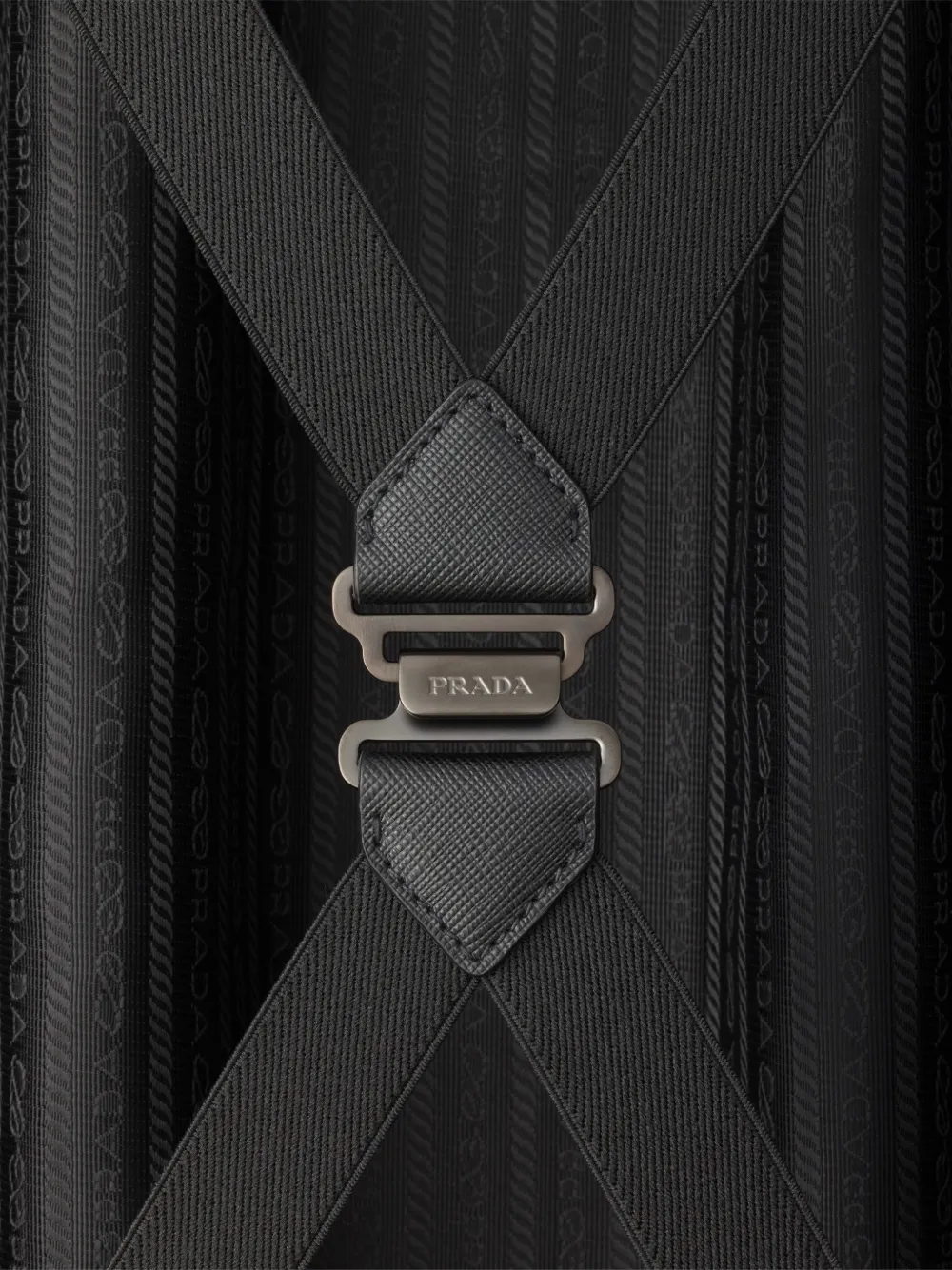 Prada サフィアーノレザー キャビンスーツケース | グレー | FARFETCH JP