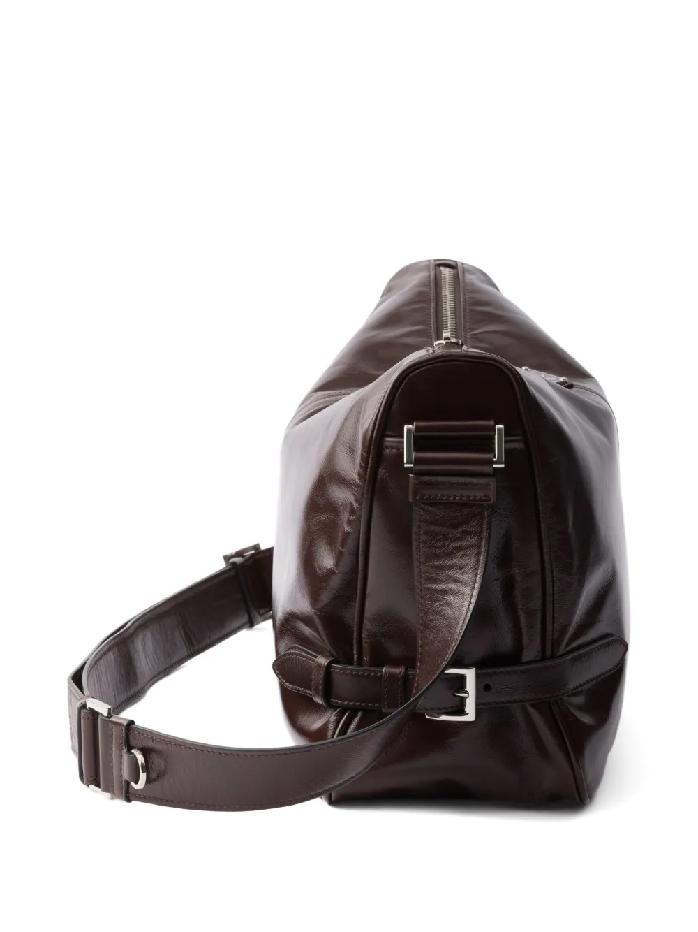 Prada Leren crossbodytas Bruin