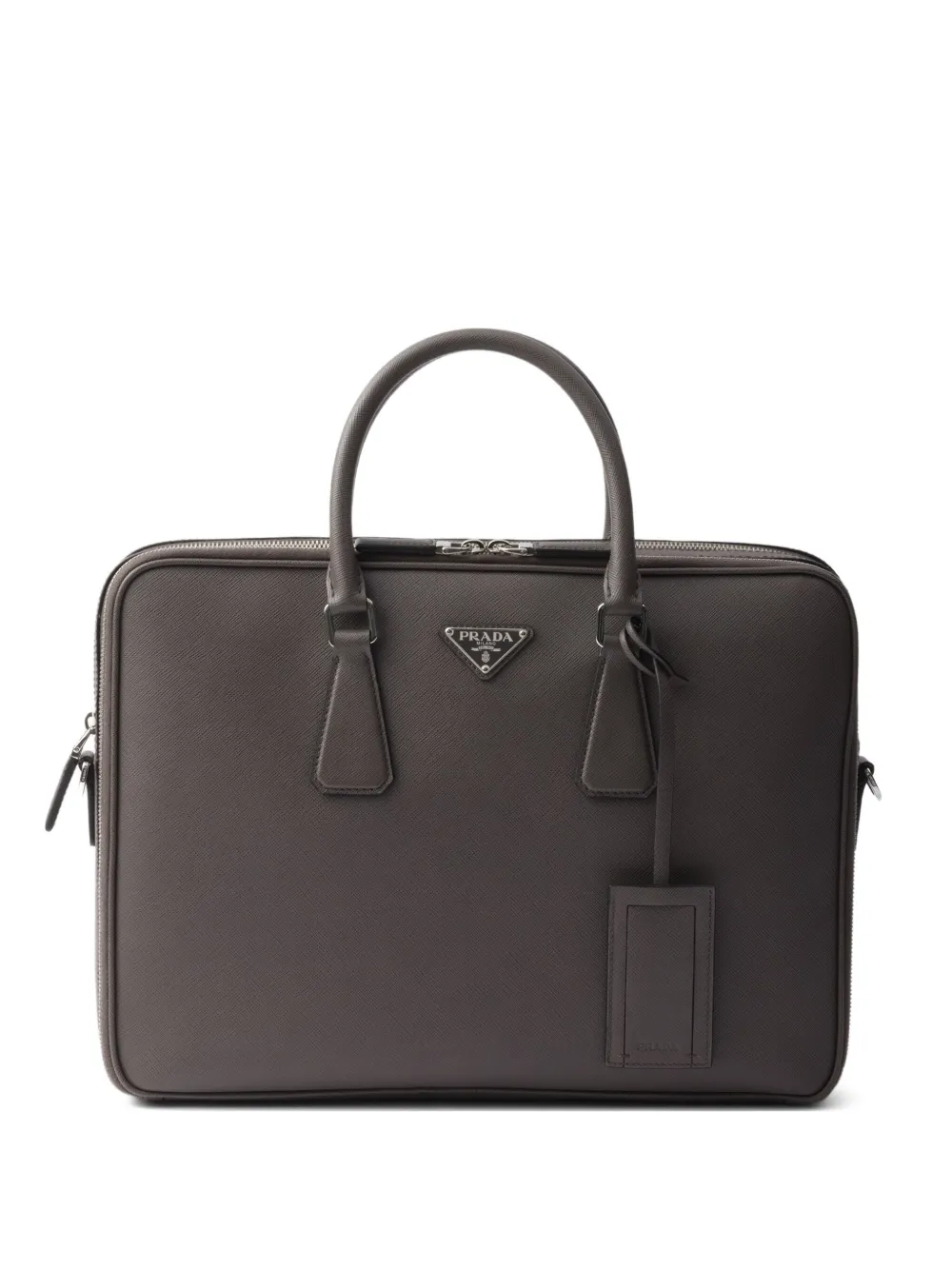 Prada Gestructureerde laptoptas Grijs