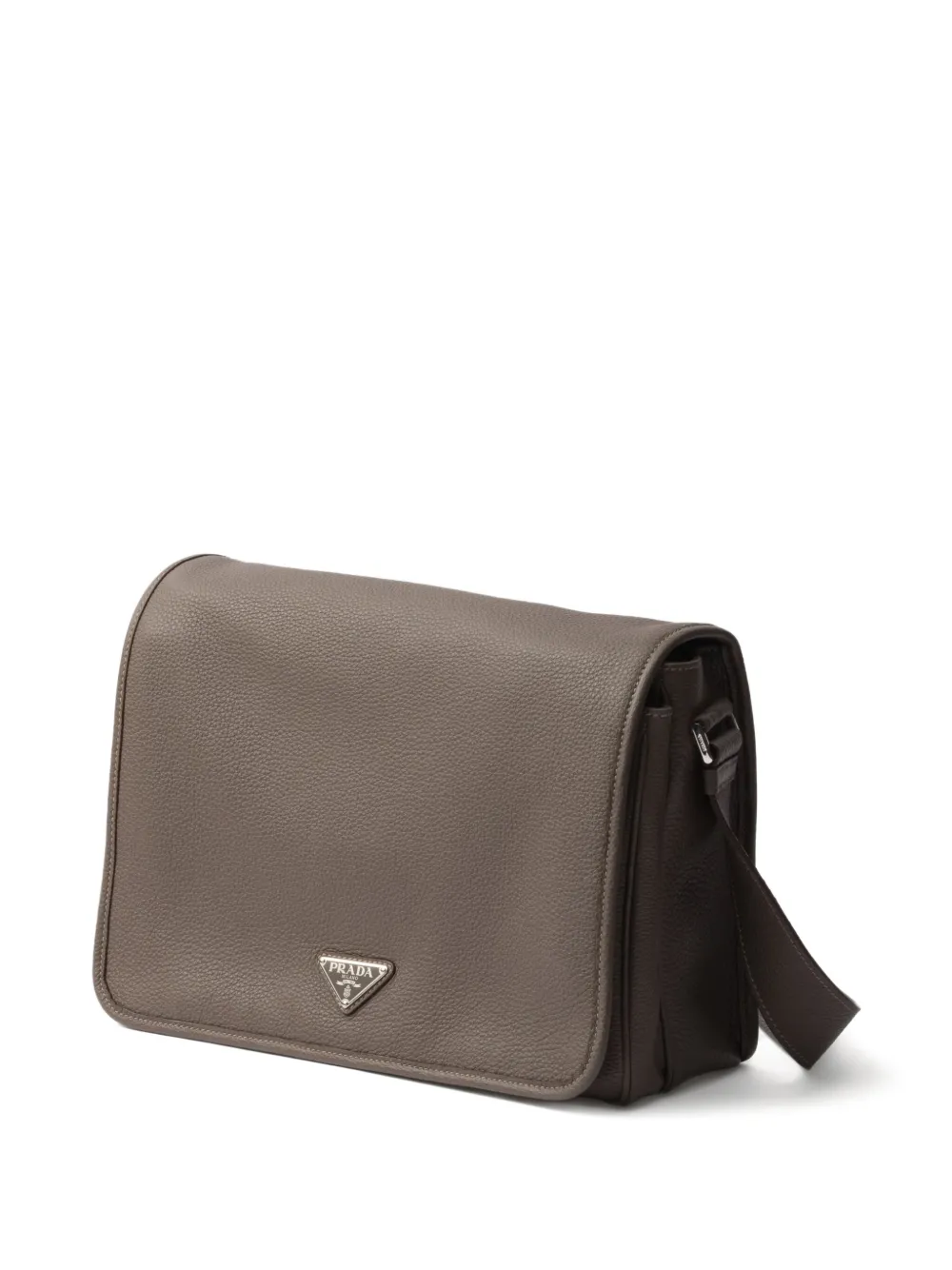 Prada Leren messengertas Grijs