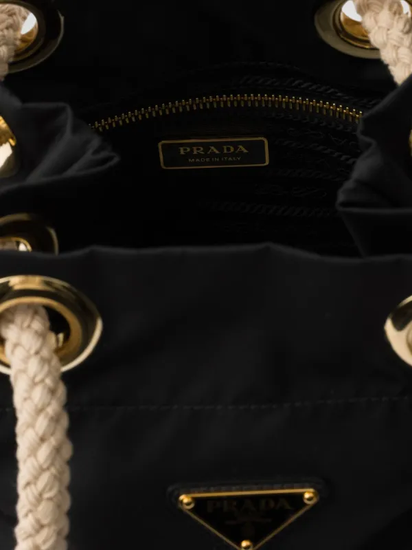 Prada Mariner Re-nylon Small Bucket Bag | Black | FARFETCH
