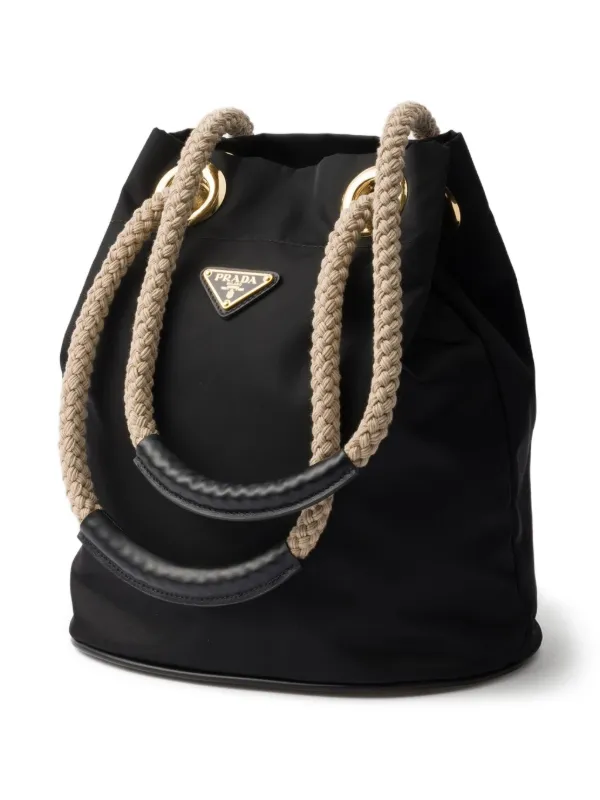 Prada Re-Nylon rope-handles Bucket Bag | Black | FARFETCH AO