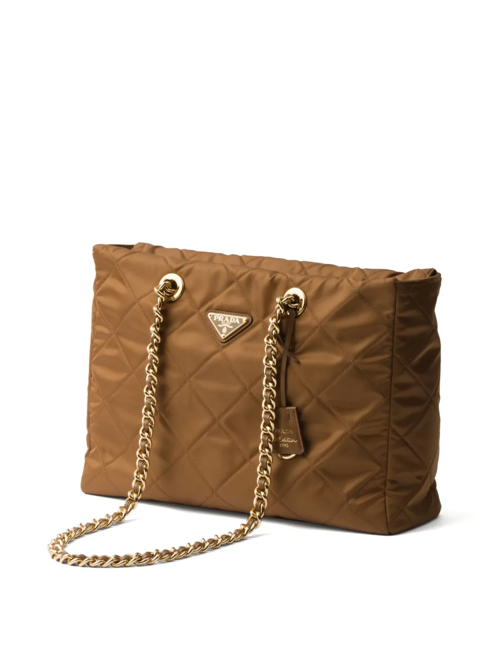 Prada Re-Edition 1995 gewatteerde shopper Bruin