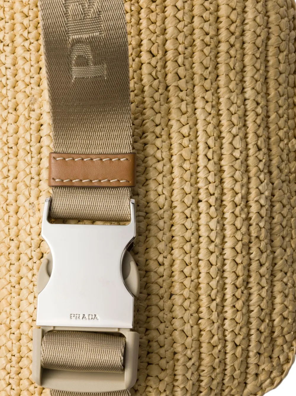 Prada Geweven heuptas Beige