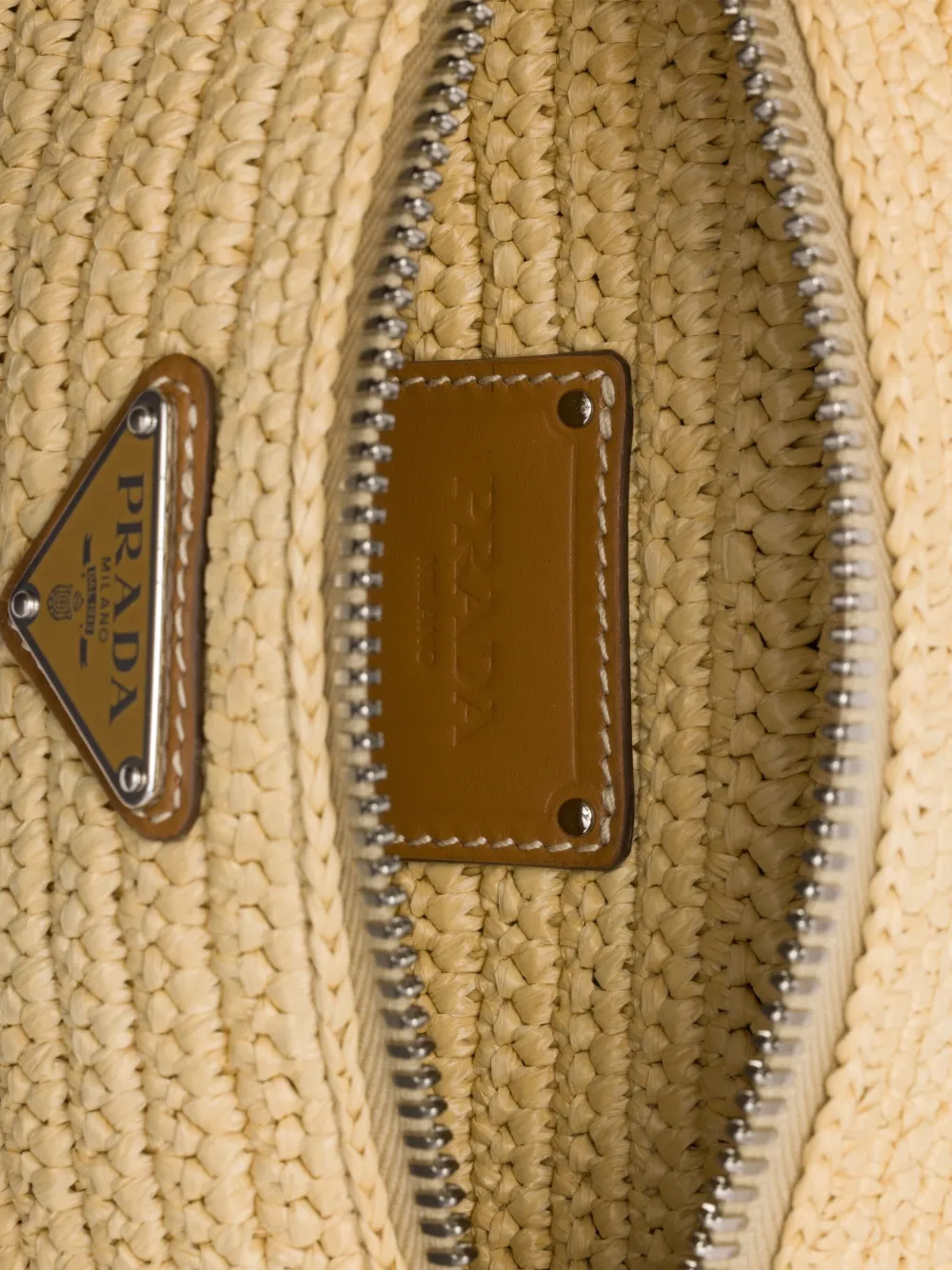 Prada Geweven heuptas Beige