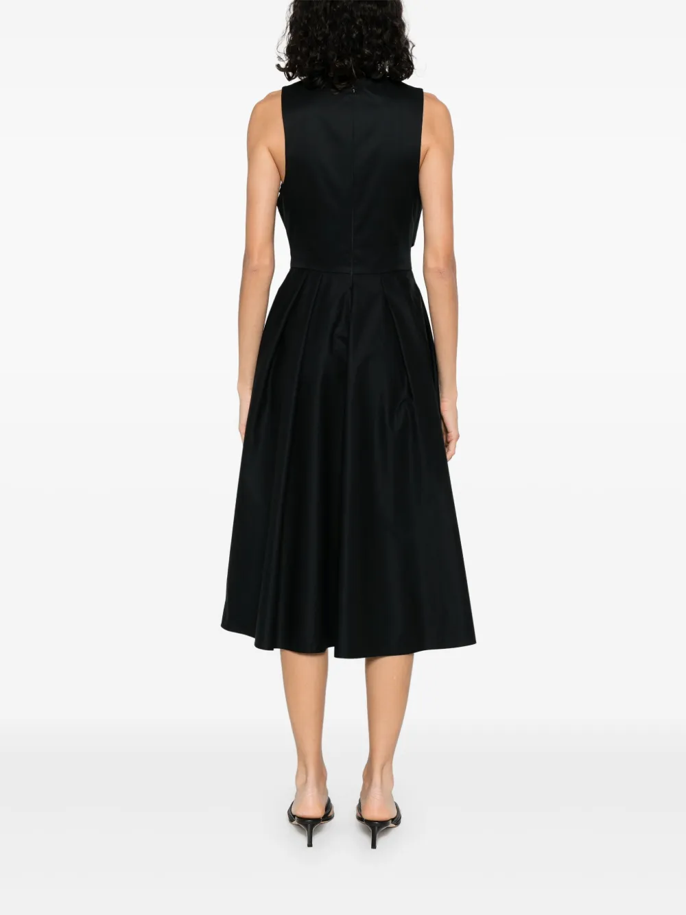Elisabetta Franchi Katoenen midi-jurk Zwart