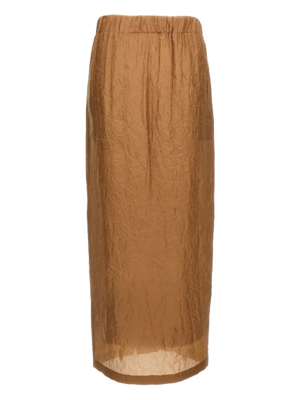 Max Mara Aeroso Midi Skirt in Brown