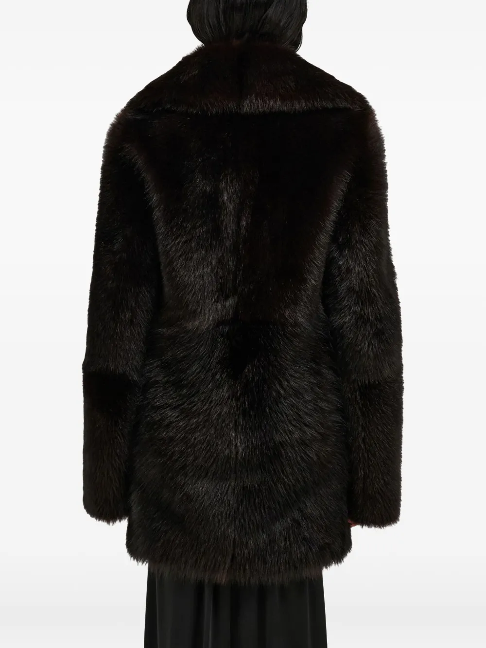 Ferragamo Shearling Coat In Brown