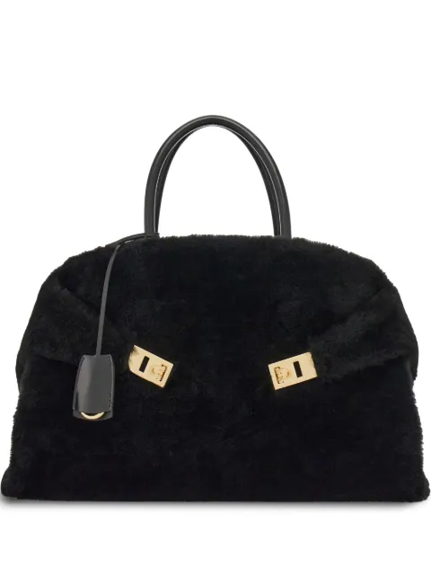 Ferragamo Hug faux-fur tote bag