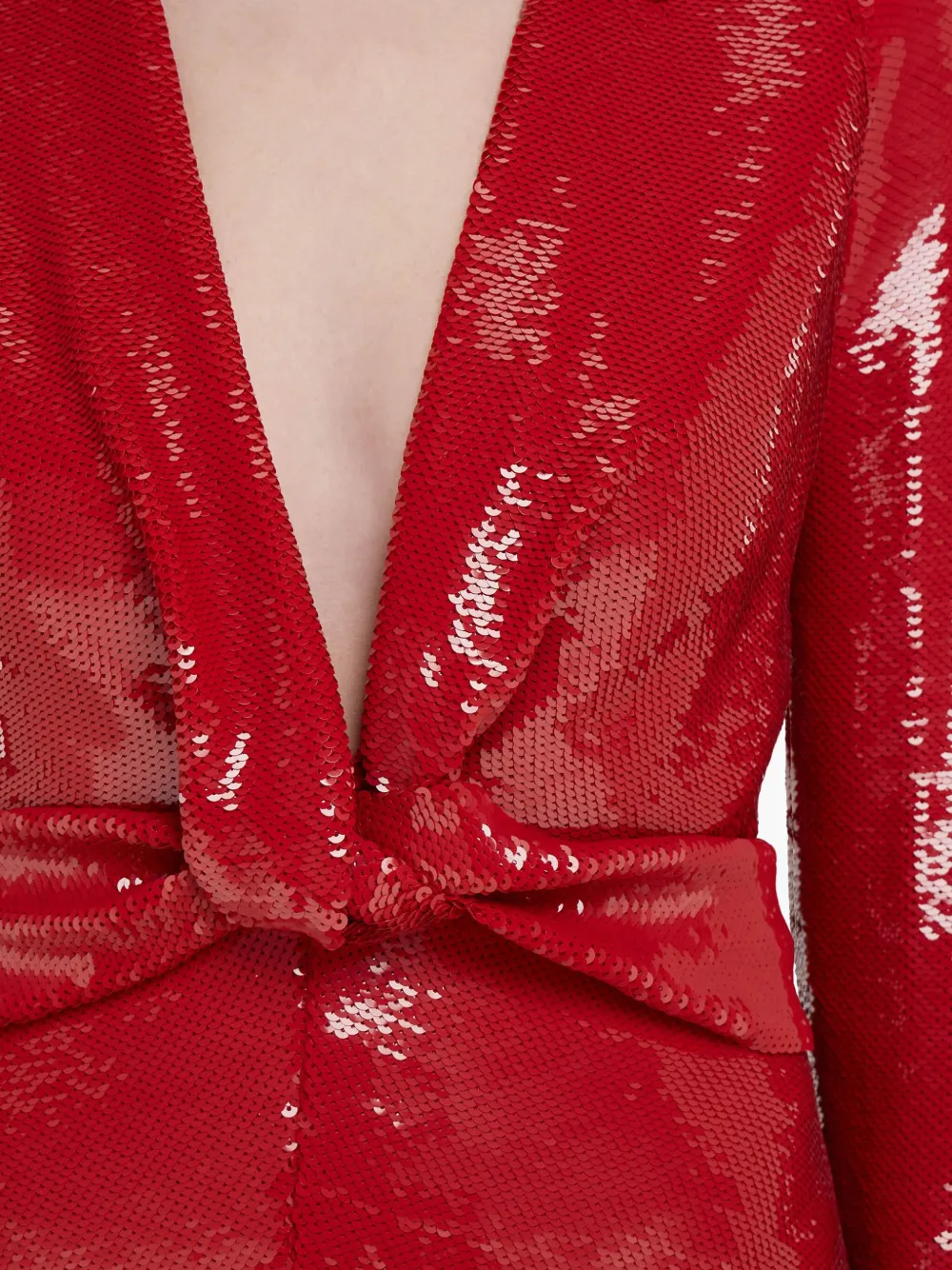 Ferragamo Sequin-embellished Midi Dress In Red