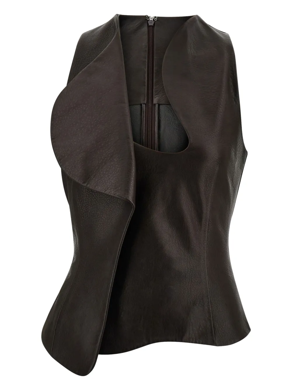Ferragamo leather top | Brown | Image 1
