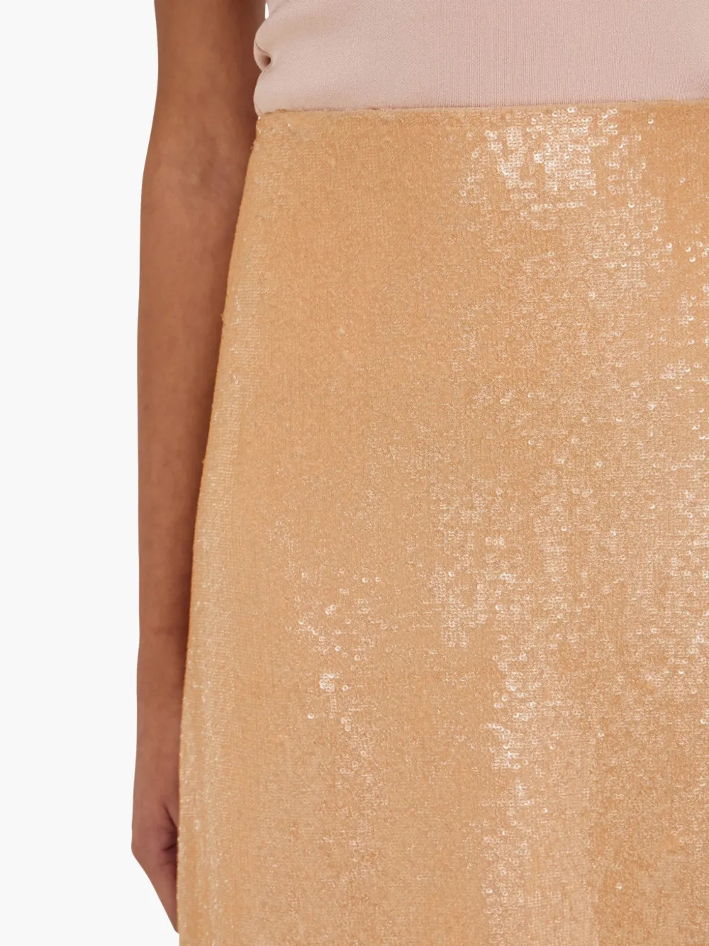Ferragamo Sequin-embellished Midi Skirt In Pink