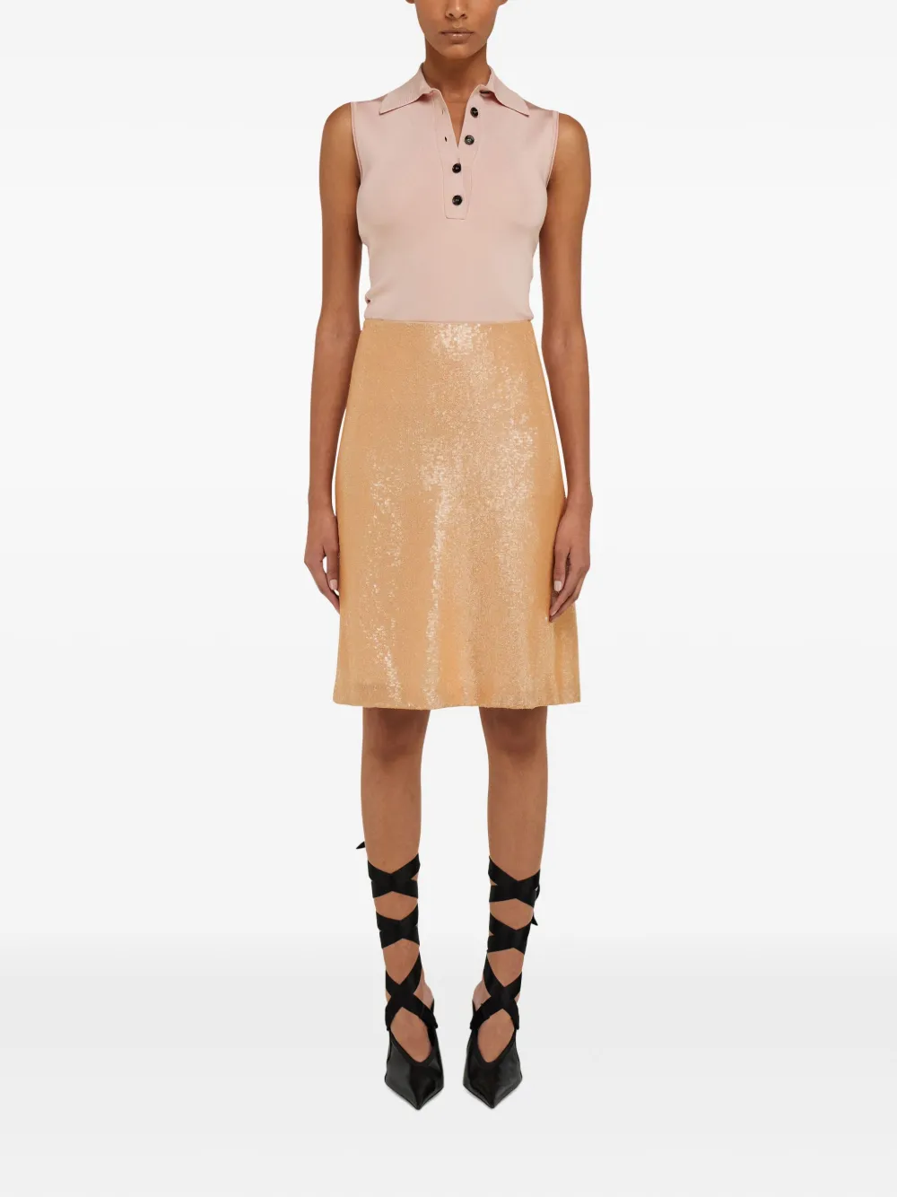 Ferragamo sequin-embellished midi skirt | Straight Skirts | Image 2