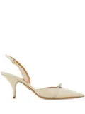 Ferragamo crystal-embellishment slingback pumps - Neutrals