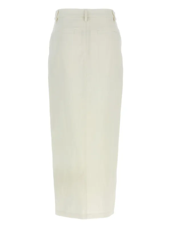 【送料&関税込】Brunello Cucinelli Wrap Skirt Brunello Cucinelli Wrap Skirt | White | FARFETCH JO