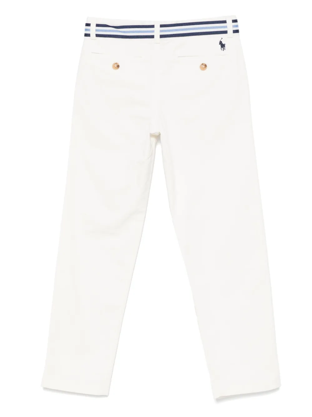 POLO RALPH LAUREN KIDS Broek met geborduurd logo Wit