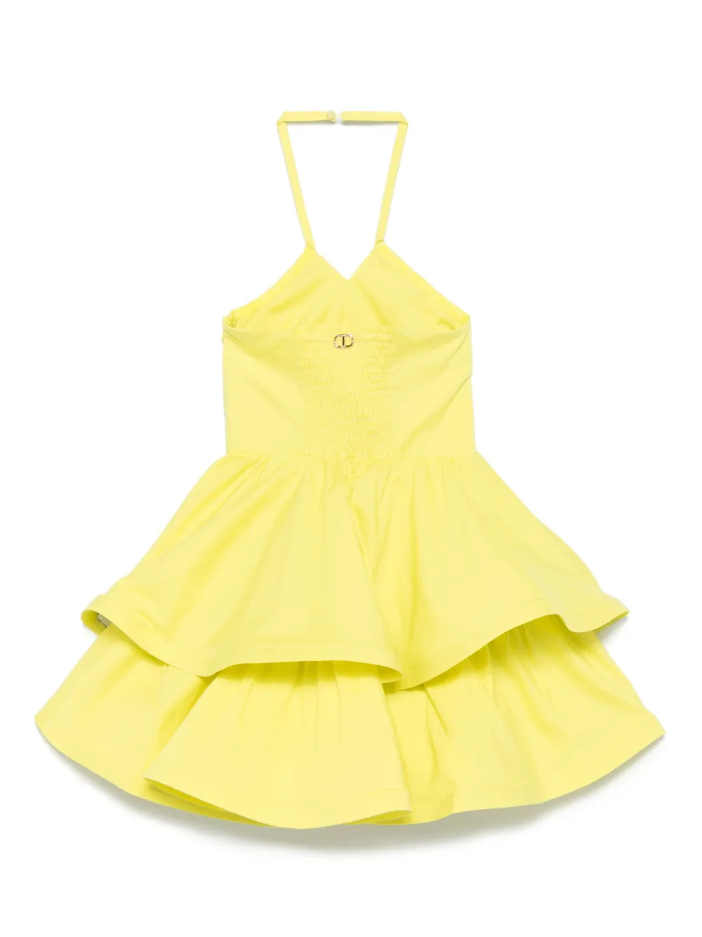 TWINSET Kids Jurk met ruches Geel