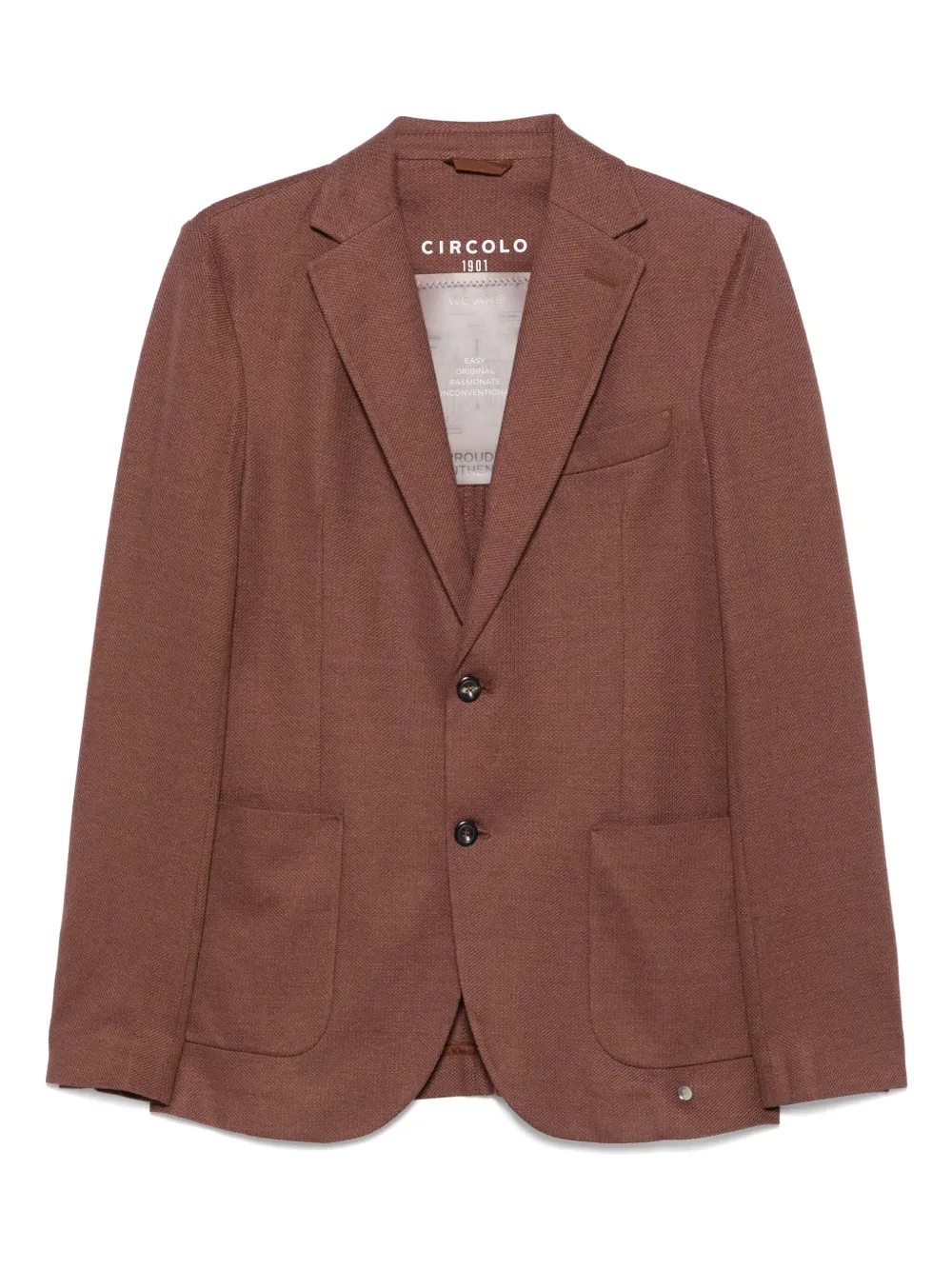 Circolo 1901 textured blazer | Brown | Image 1