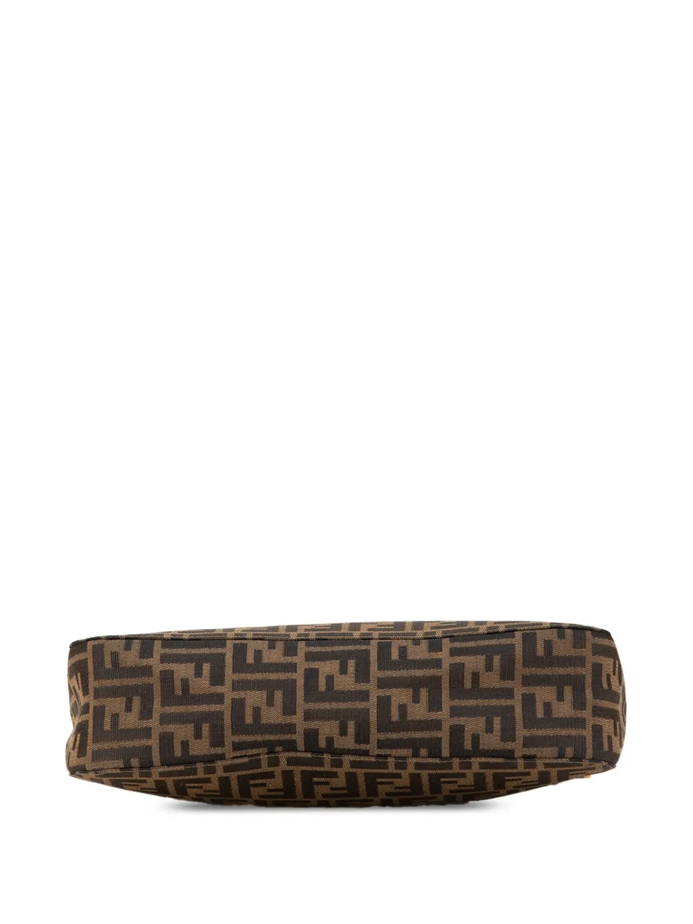 Pre-owned Fendi 2000-2010 Zucca Canvas Shoulder Bag In Brown
