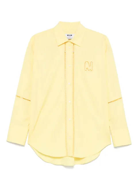 MSGM logo-embroidered shirt