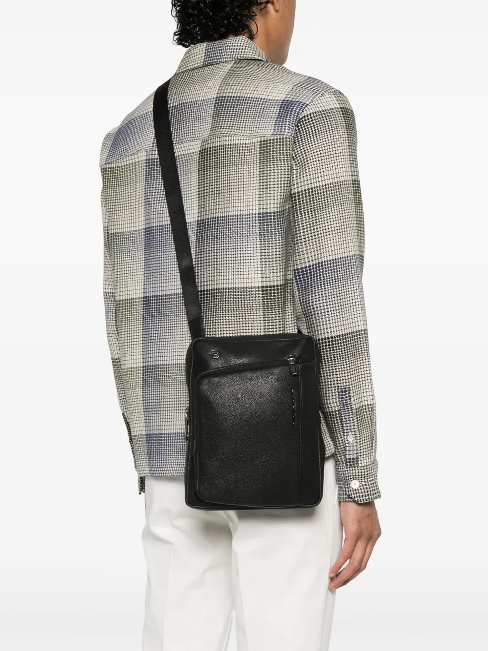 PIQUADRO iPad crossbodytas - Zwart