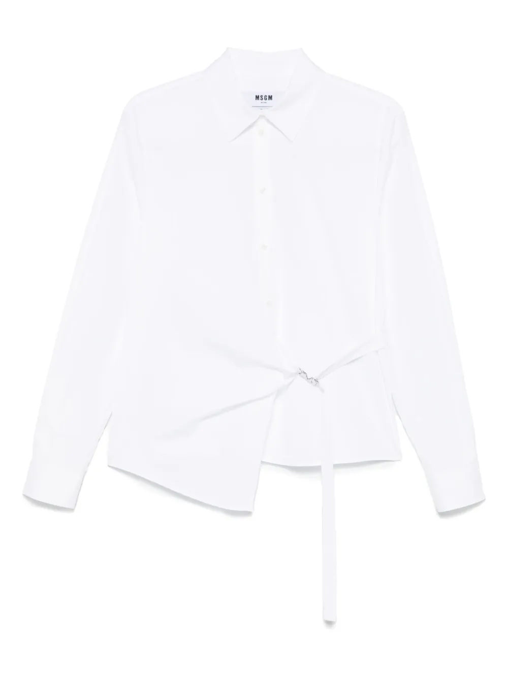 MSGM logo-embroidered shirt - ホワイト MSGM logo-embroidered shirt - ホワイト