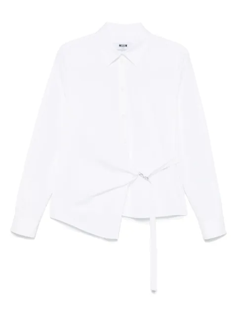 MSGM logo-embroidered shirt
