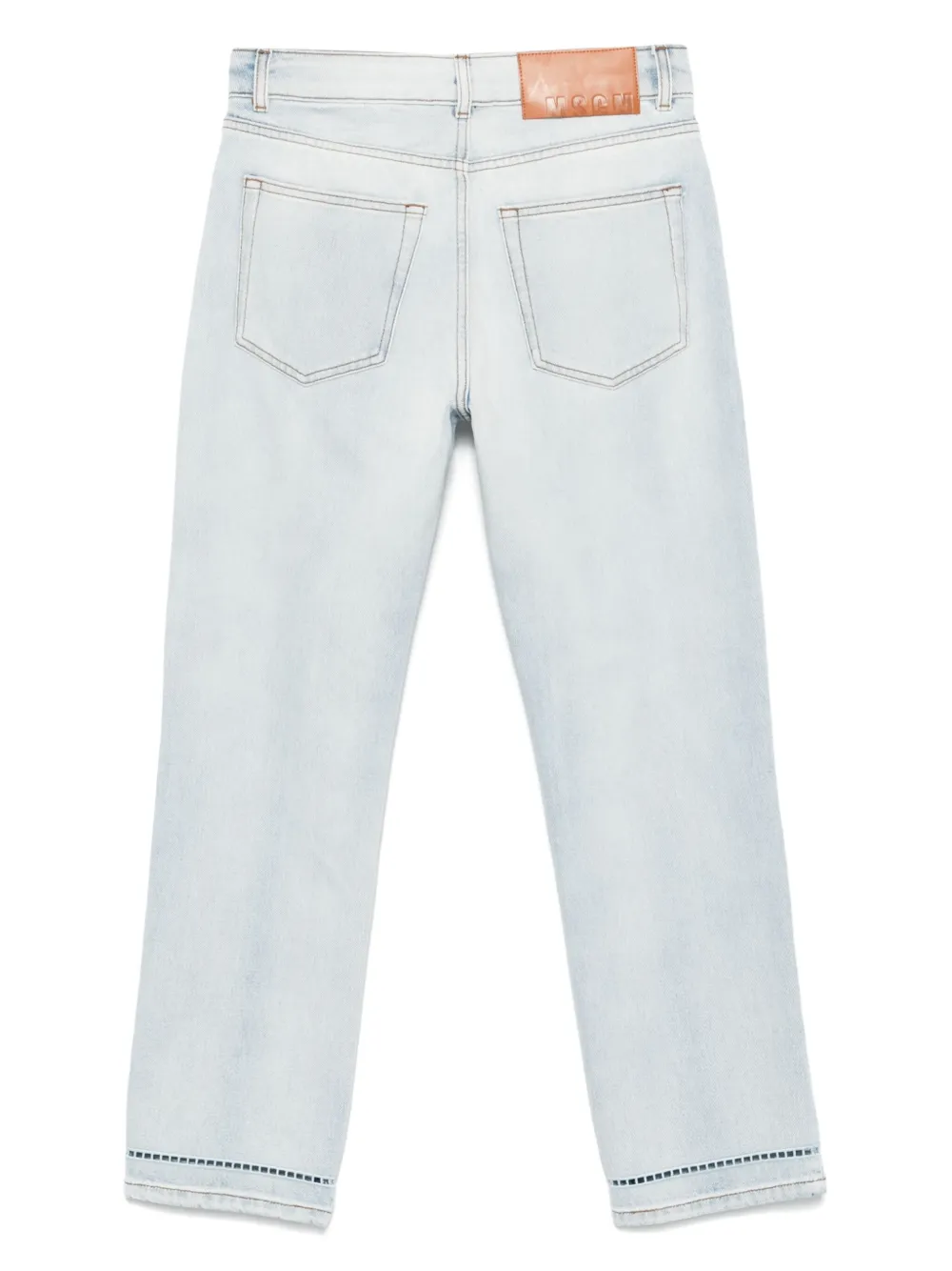 MSGM Jeans met geborduurd logo - Blauw