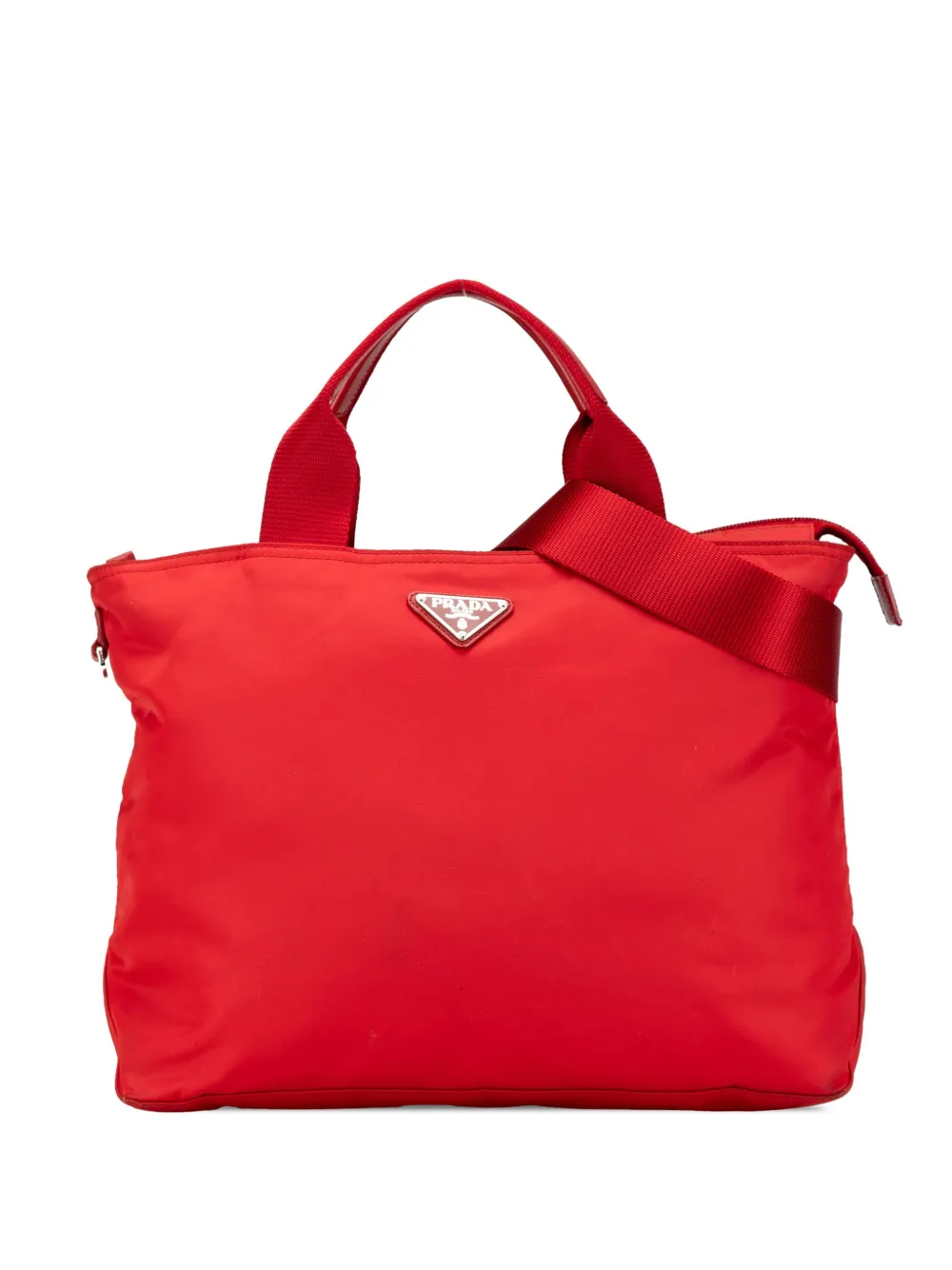 Prada Pre-Owned 2013-2024 テスート サッチェルバッグ - レッド Prada Pre-Owned 2013-2024 テスート サッチェルバッグ - レッド