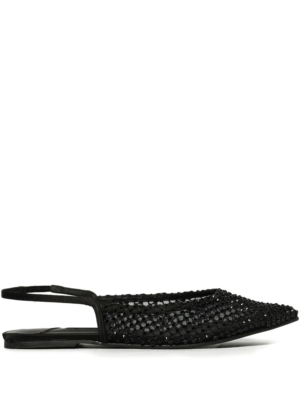 Le Silla Gilda Rhinestone-embellished Flat Pumps In Black