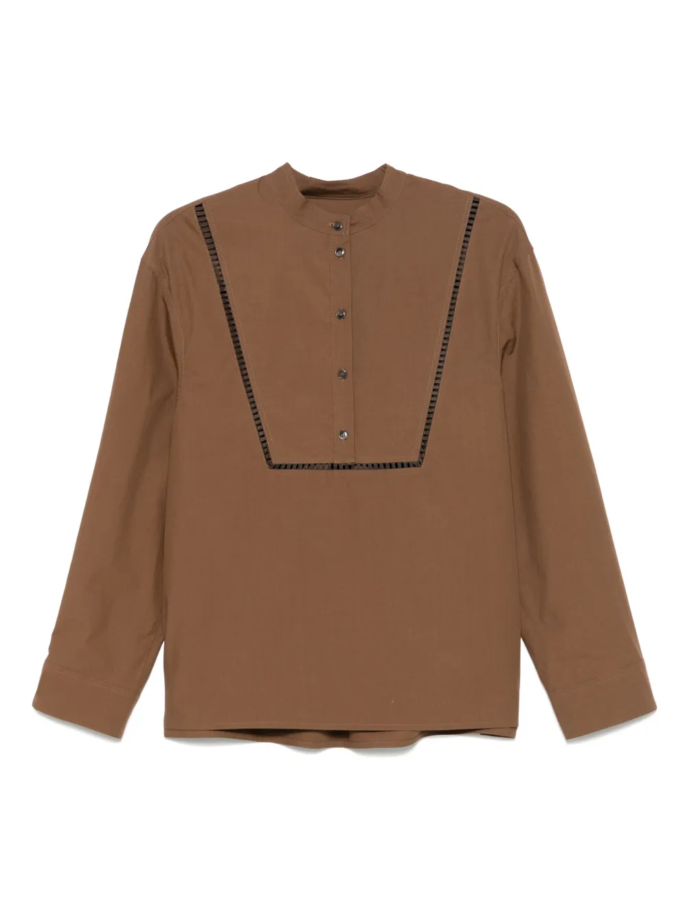 Yves Salomon Popeline shirt Bruin