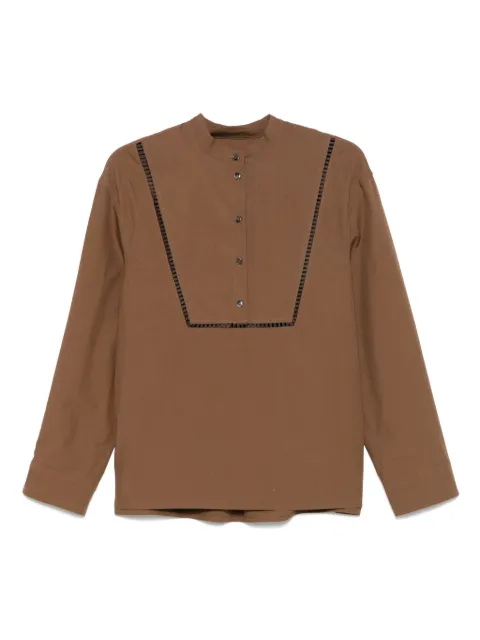Yves Salomon blusa de popelina