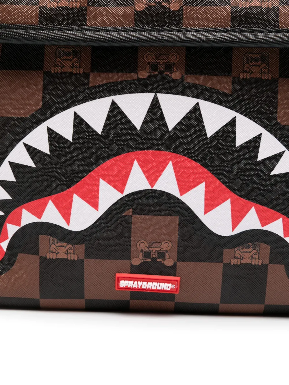 Sprayground Peking Character geruite messengertas Bruin