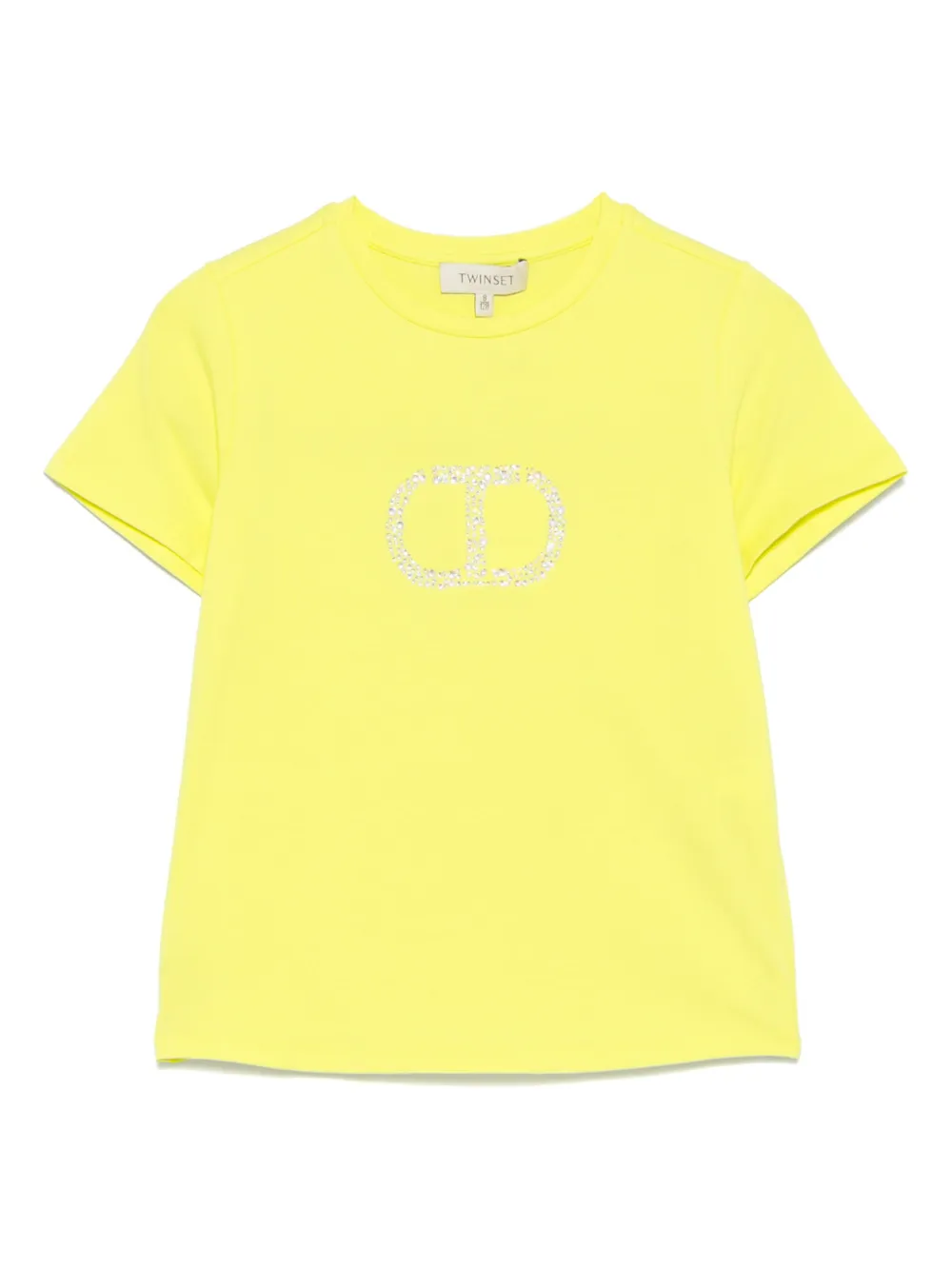 Twinset Kids' Rhinestone-oval T T-shirt