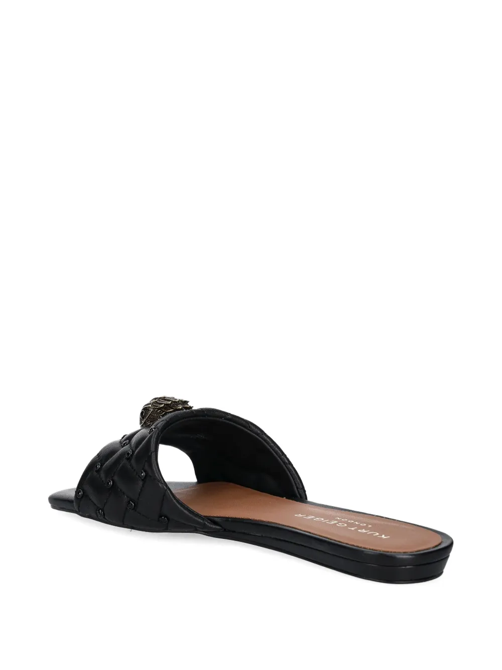 Kurt Geiger London Kensington quilted slide sandals Black