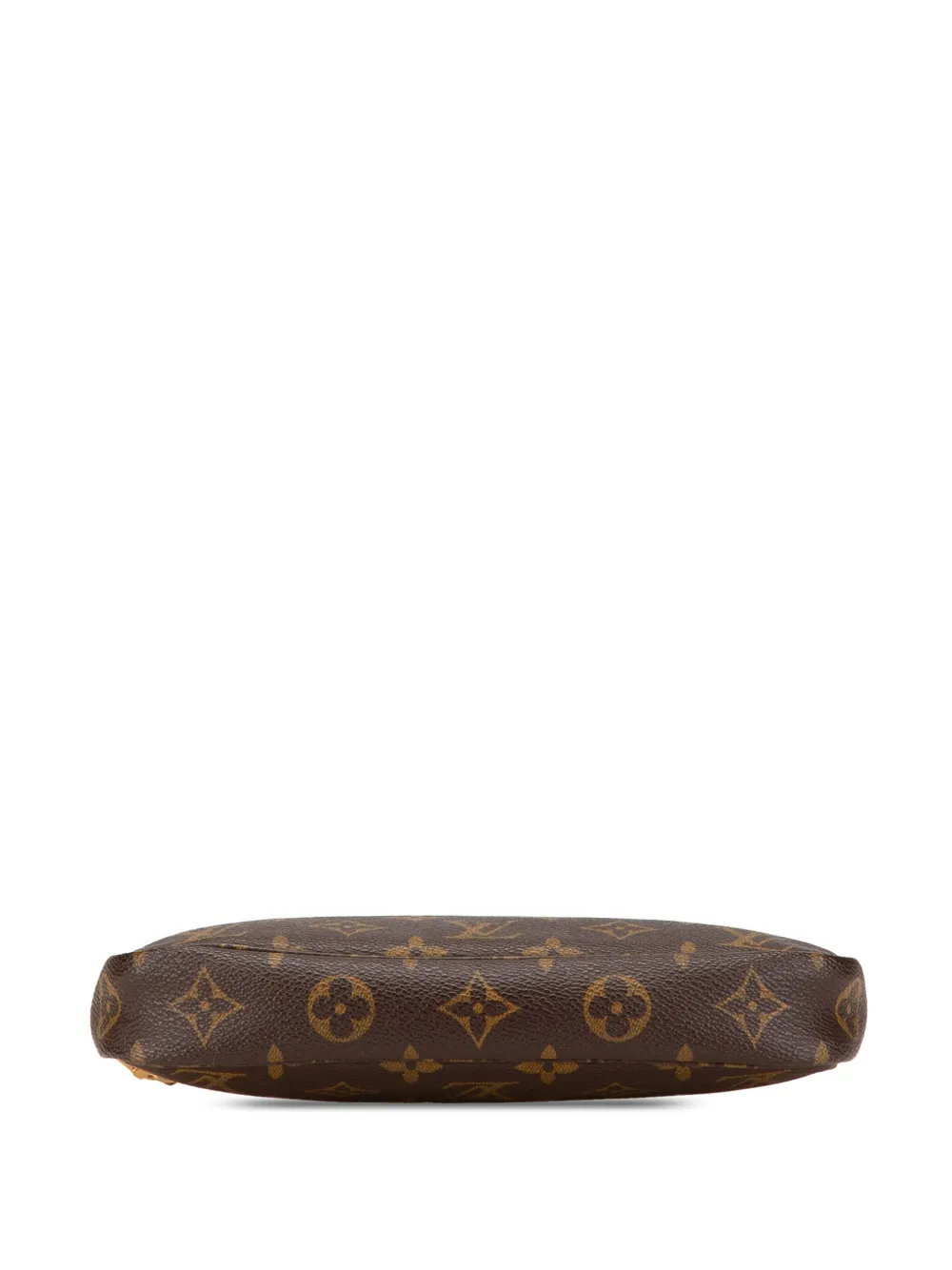 Pre-owned Louis Vuitton 2001 Monogram Pochette Accessoires Shoulder Bag In Brown