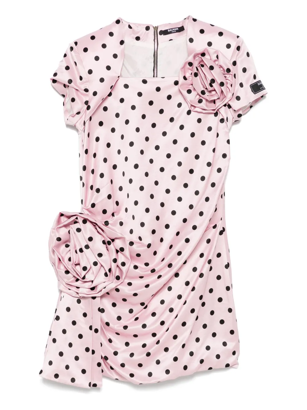 Balmain Kids Jurk met stippen Roze