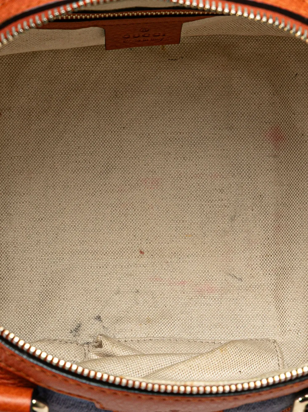 Pre-owned Gucci 2000-2015 Small Web Leather Joy Satchel In Orange
