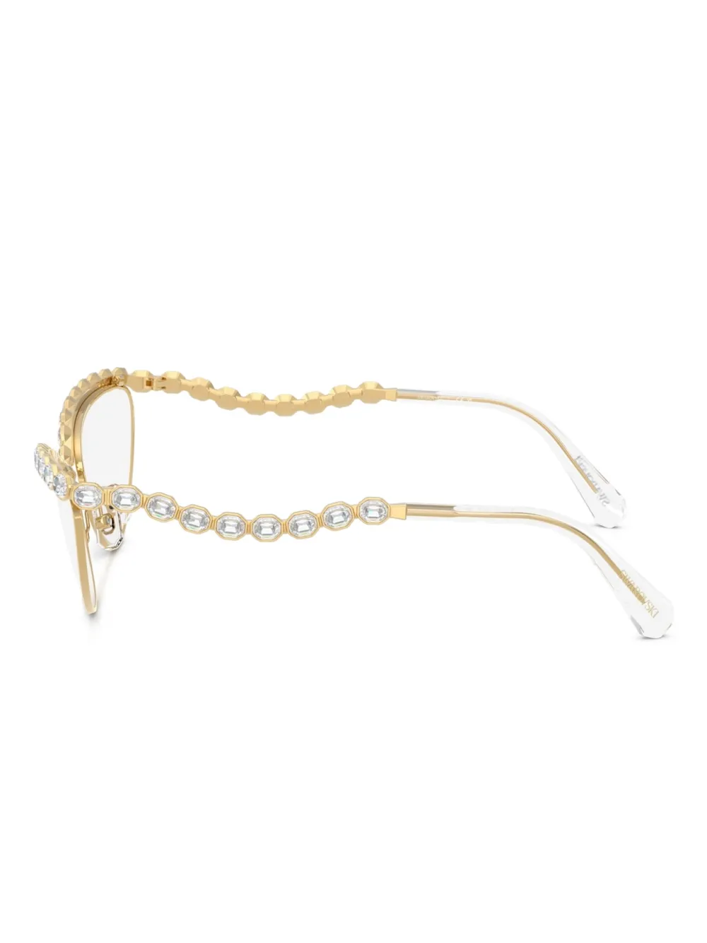 Shop Swarovski Cat-eye Glasses In Gold