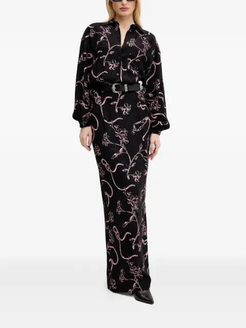 MOSCHINO JEANS floral-print maxi day dress