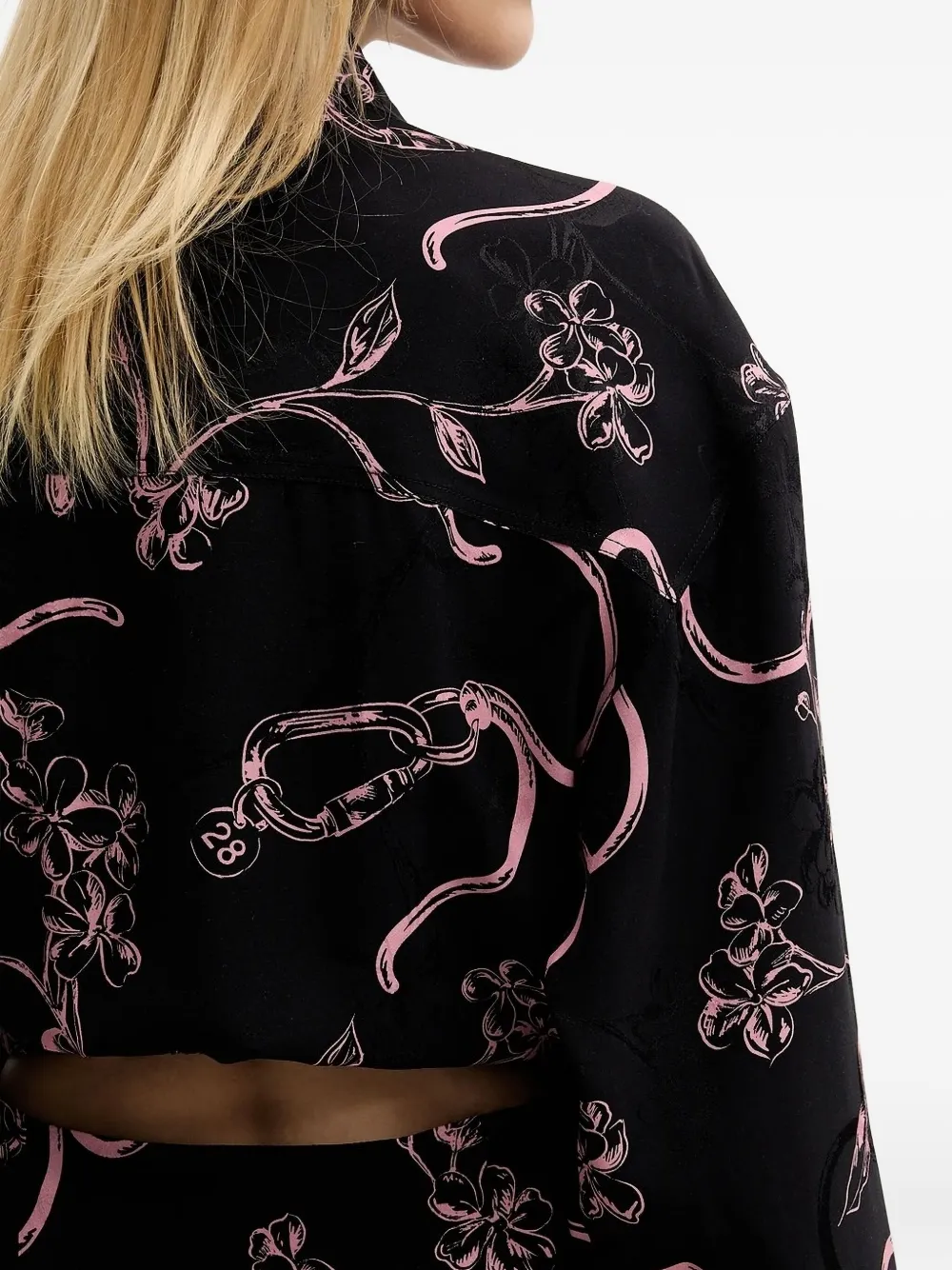 MOSCHINO JEANS Maxi-jurk met bloemenprint Zwart