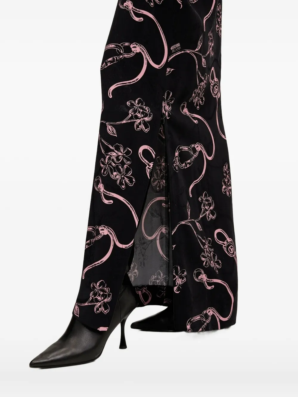 MOSCHINO JEANS Maxi-jurk met bloemenprint Zwart