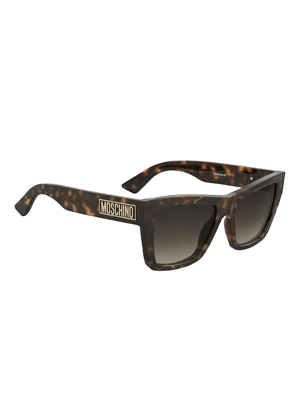 Moschino Eyewear Zonnebril met logo Bruin