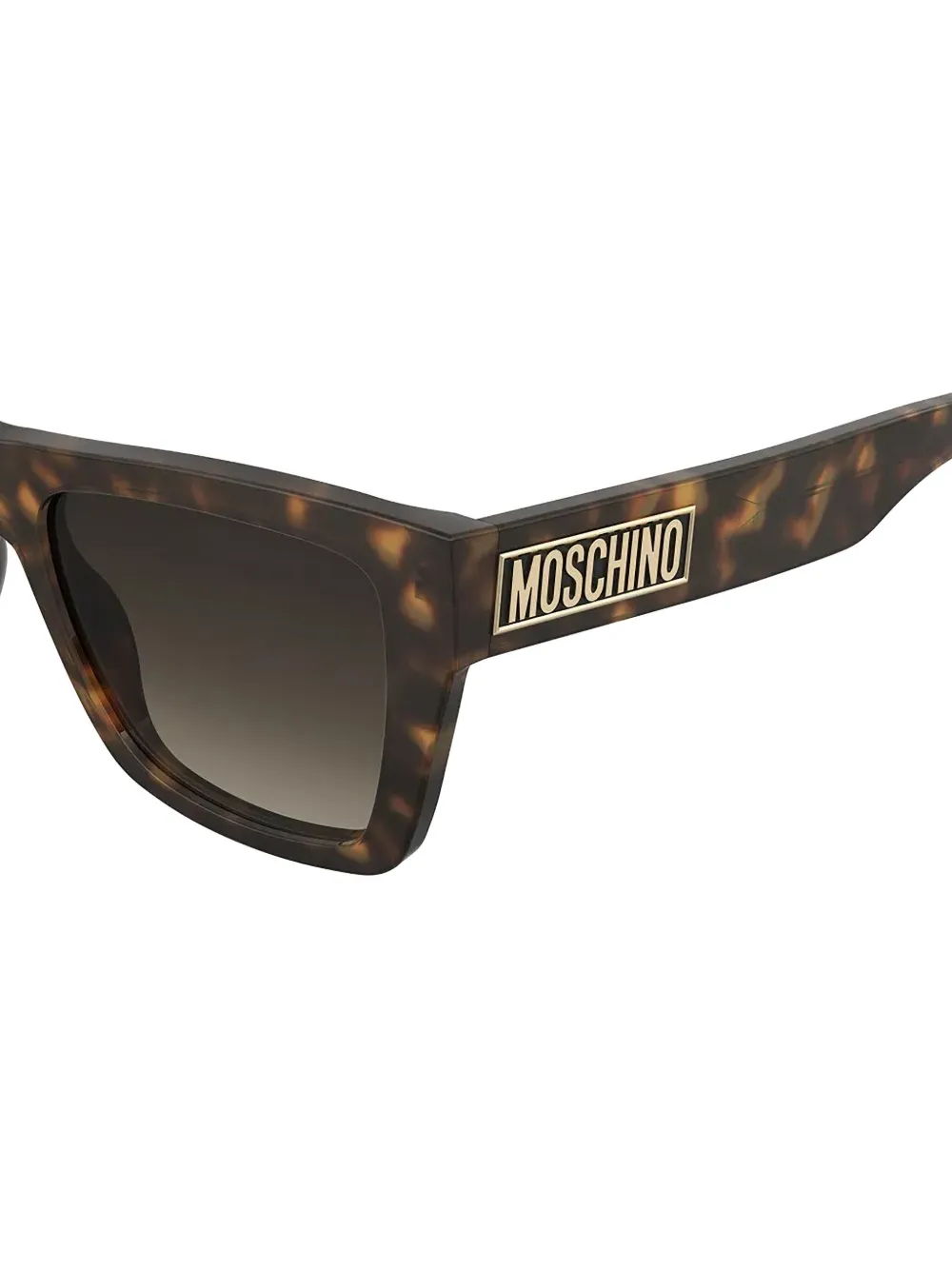 Moschino Eyewear Zonnebril met logo Bruin
