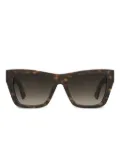 Moschino Eyewear logo-lettering sunglases - Brown