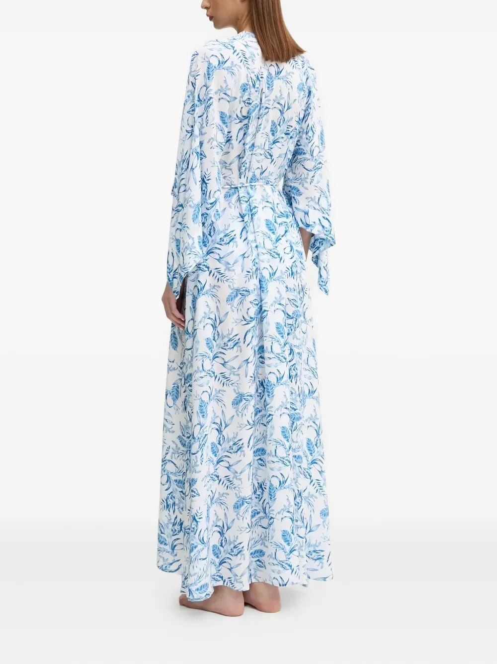 Melissa Odabash Edith strandjurk met bloemenprint Blauw