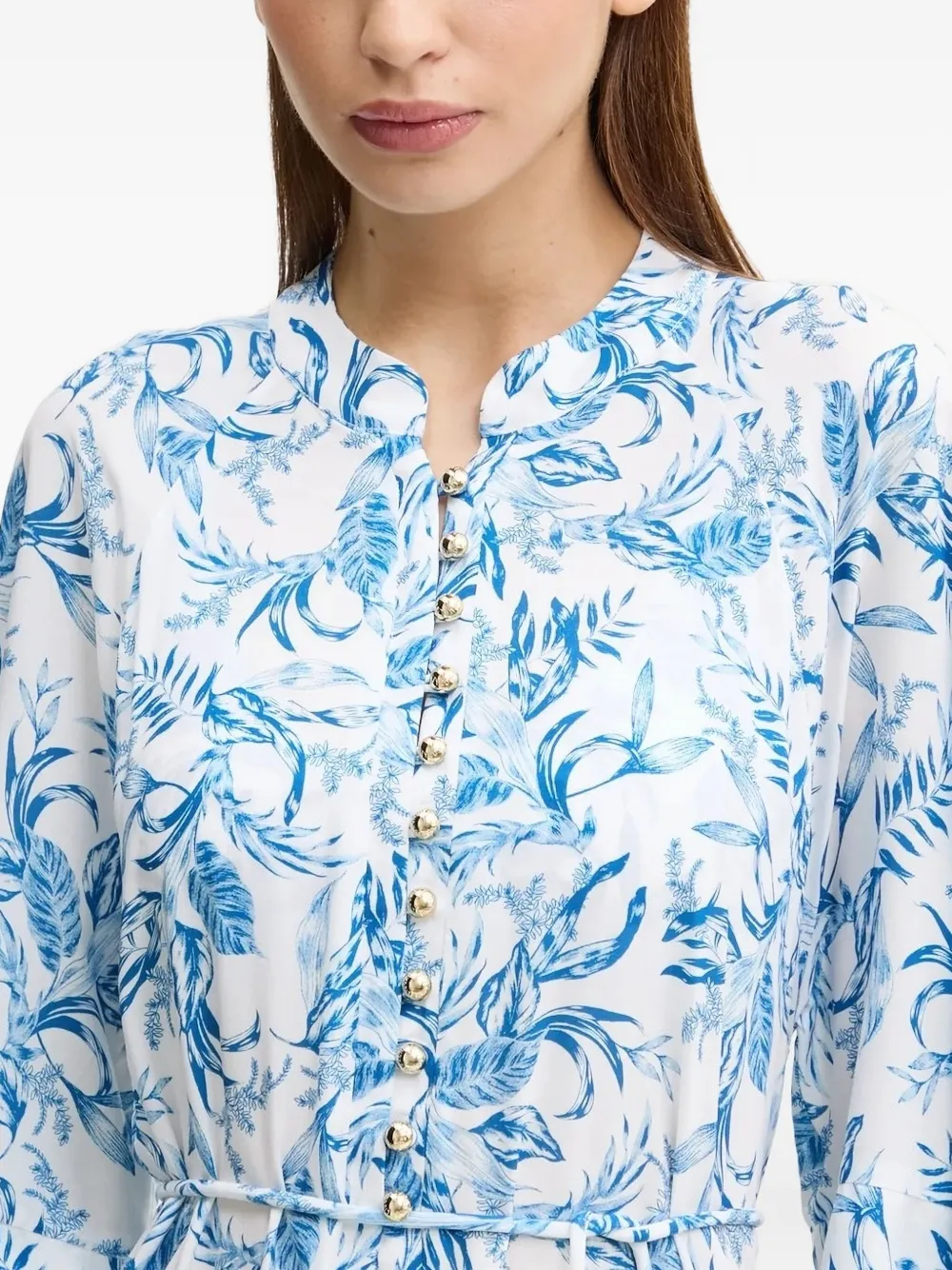Melissa Odabash Edith strandjurk met bloemenprint Blauw