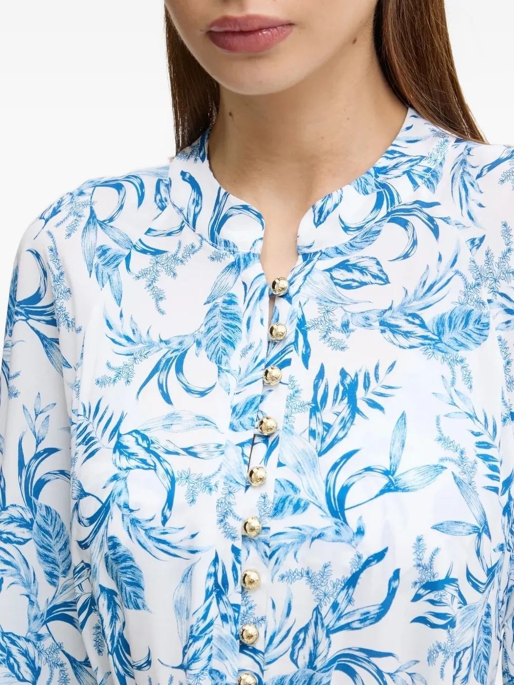 Melissa Odabash Edith strandjurk met bloemenprint Blauw