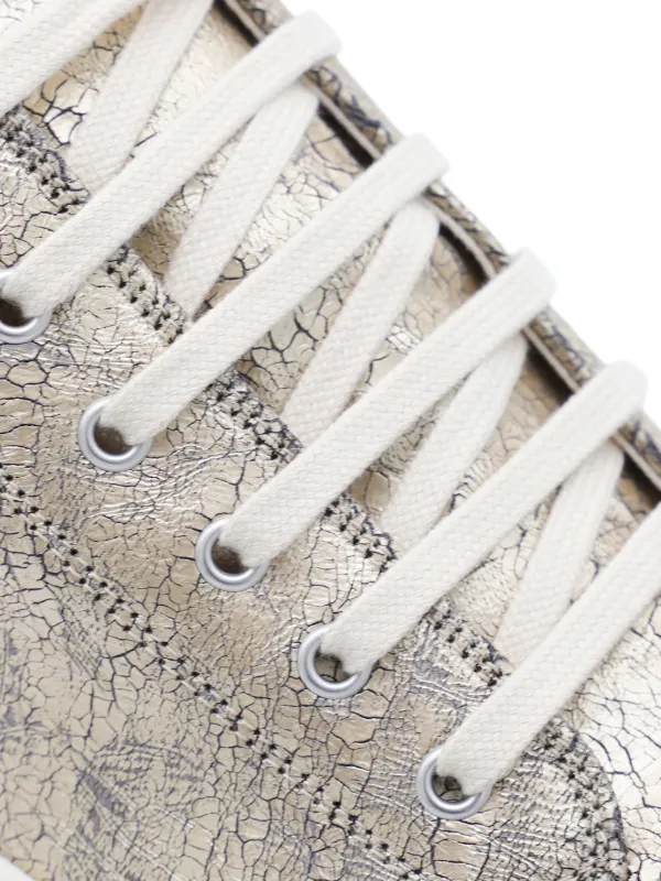 RICK OWENS DRKSHDW スニーカー GOLD Rick Owens DRKSHDW Hollywood metallic-printed lace-up