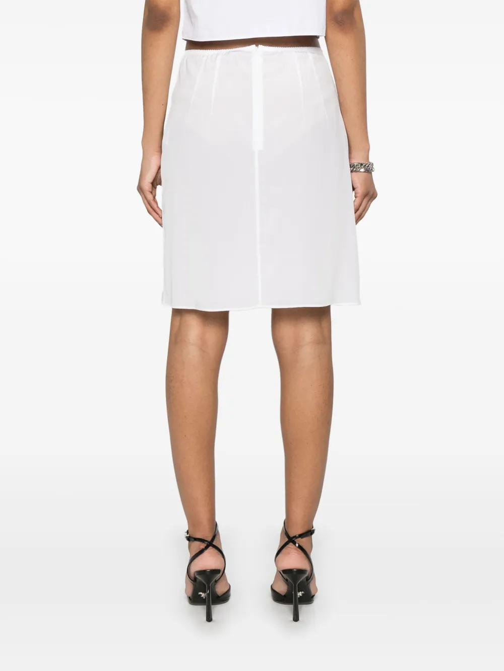 Dolce & Gabbana Semi-doorzichtige mini-rok Wit
